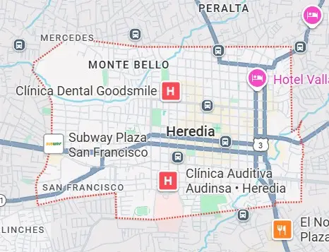 heredia local map