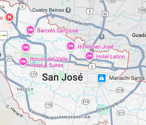 San José local map